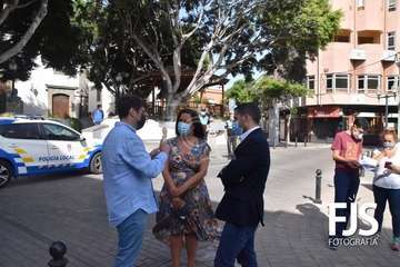 El Cabildo supervisa la finalización de las obras de mejora en la Zona Comercial Abierta de Los Llanos/Francisco Javier Santana.
